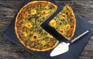 quiche aux oeufs et épinards