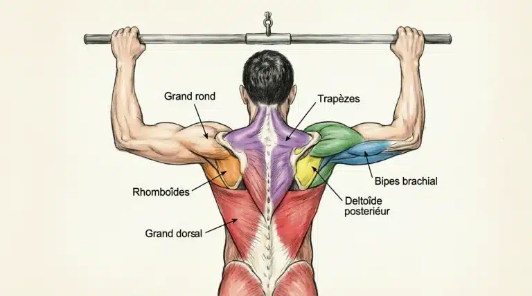 muscles travaillés au tirage vertical