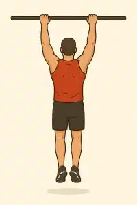 exercice dead hang pour améliorer la posture et apprendre les tractions