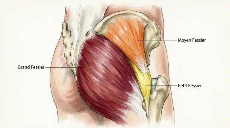 les 3 muscles du fessiers travaillés avec le hip thrust