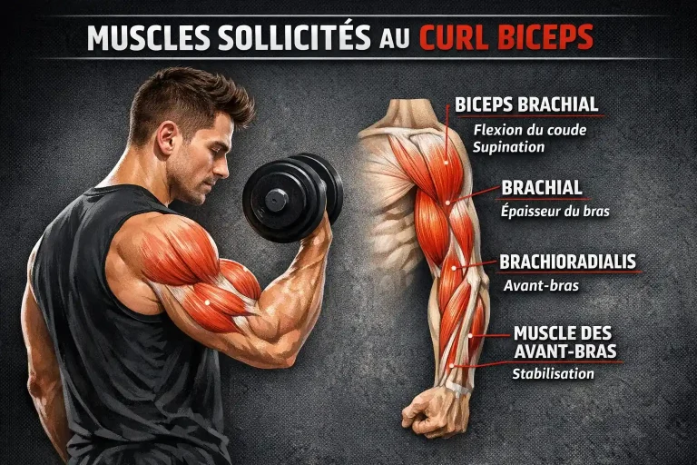 muscles sollicités curl biceps