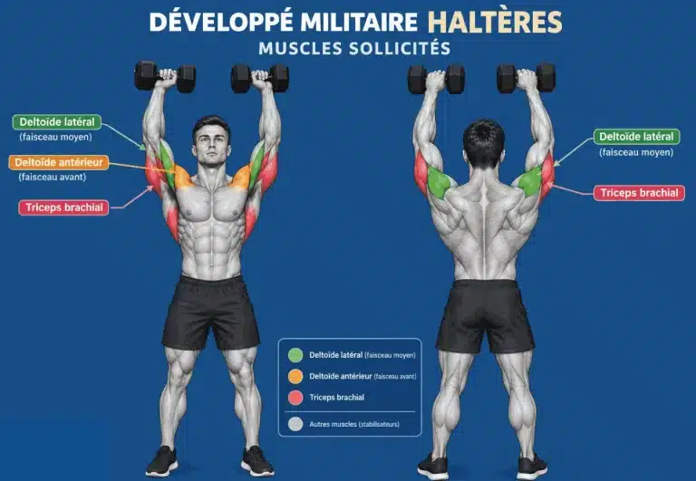développé militaire haltères muscles sollicités