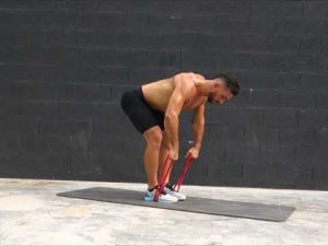 rowing debout élastique