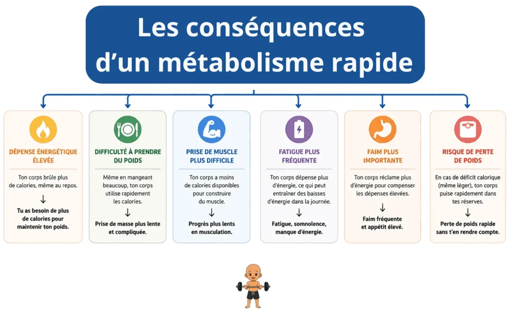 les conséquences d'un métabolisme rapide