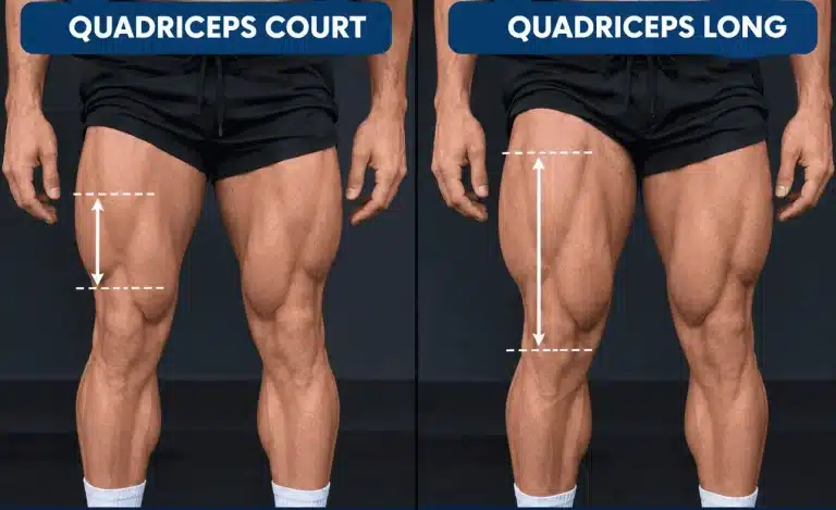 exemple de quadriceps courts et longs