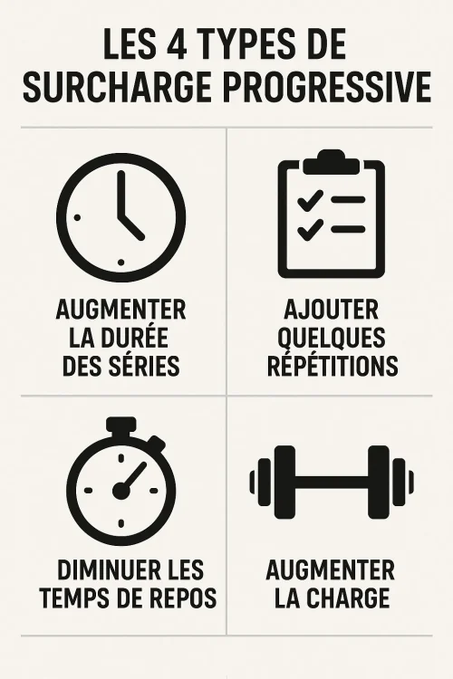 les types de surcharge progressive en musculation